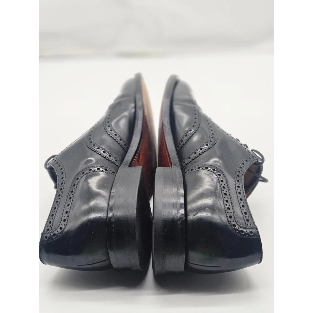 Charles Tyrwhitt Wingtip Brogue Men's Size 9 Black Leather Oxfords Dress Preppy
